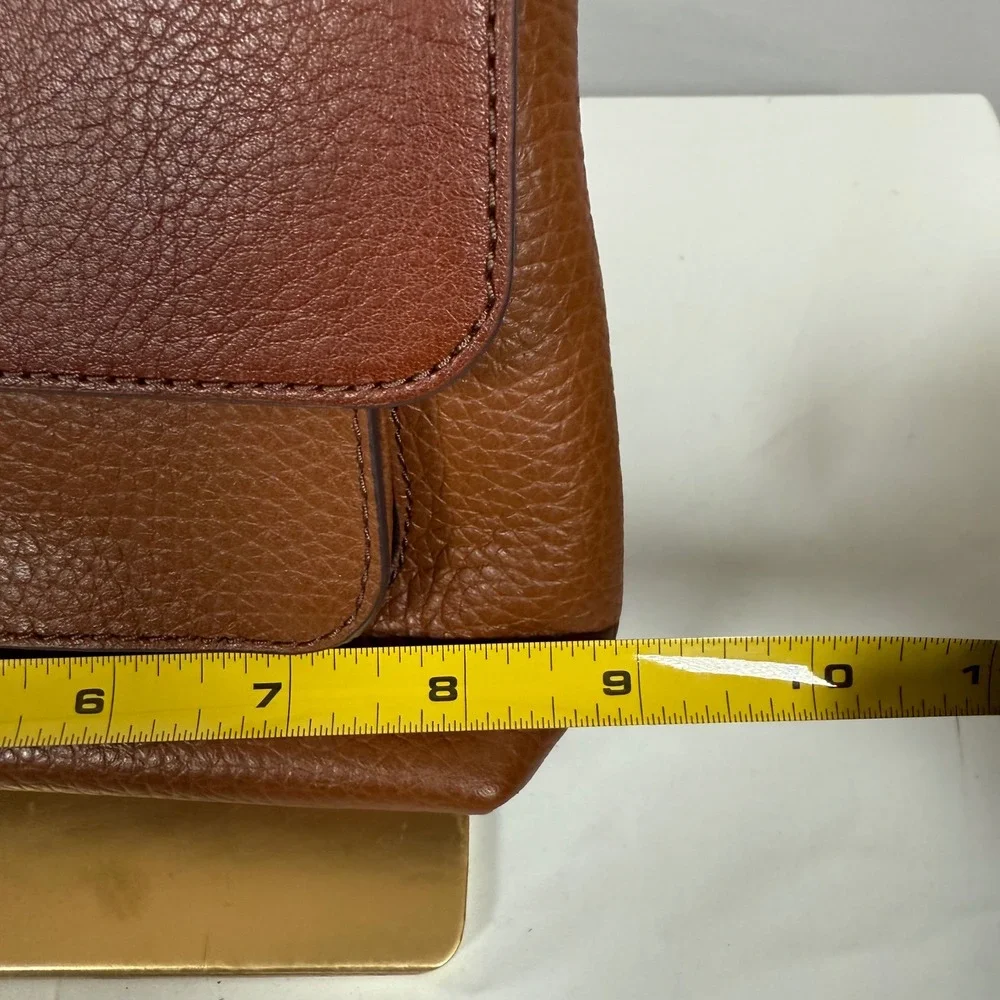 Fossil Kinley Brown Leather Crossbody Bag Small Zip &‎ Flap Purse